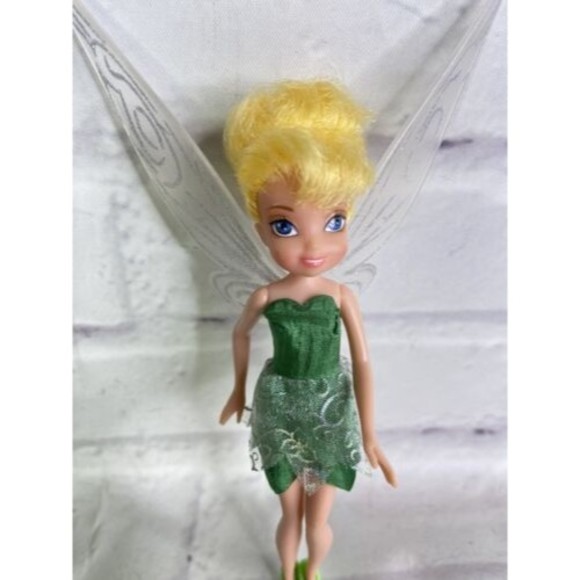 Jakks Pacific Disney Fairies Tinker Bell Fairy Mini Doll With Wings Shoes 2010 - Picture 2 of 6